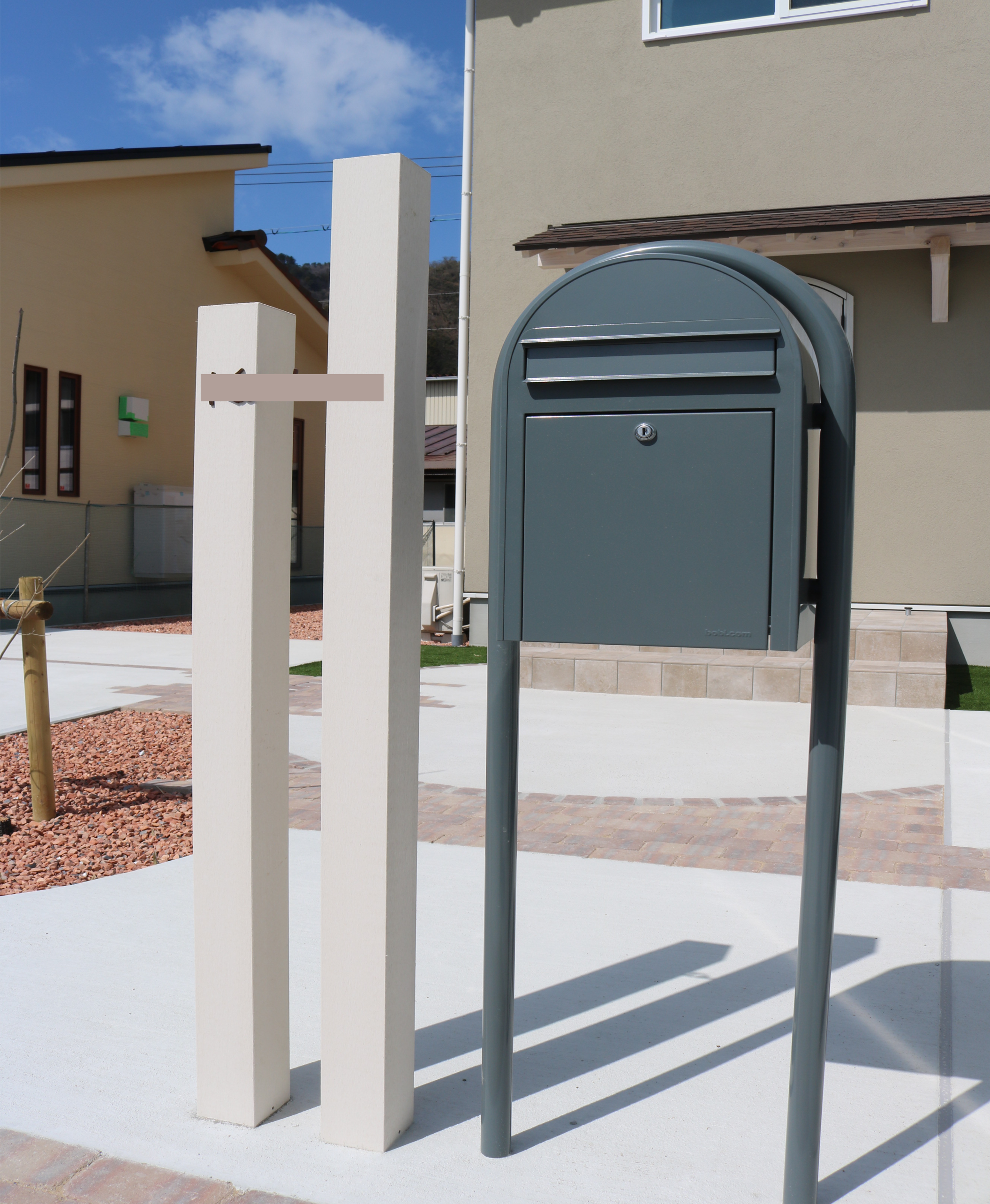 出雲市 外構リフォーム カーポートと玄関アプローチ施工